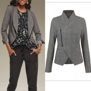 Cabi Fall Rebel Jacket | Grey | Asymmetric Zip Up